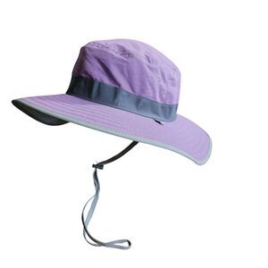 Sunday Afternoons Wide Brim Sun Hat with Chin Strap Purple & Gray Size Large